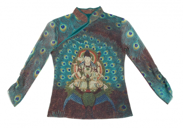 VIVIENNE TAM Big Buddha Printed Mesh T Shirt Multi-Color 0 | PLAYFUL