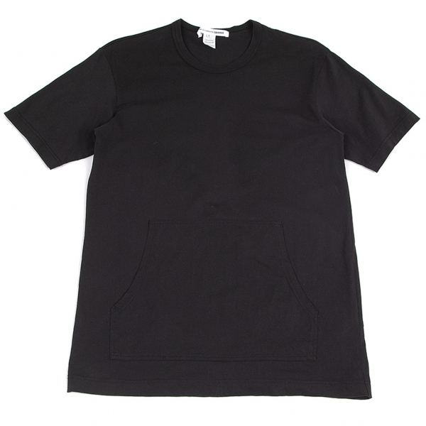 コムデギャルソン シャツCOMME des GARCONS SHIRT コットンマフポケットTシャツ 黒L