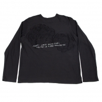  Y's for men Back Jacquard Cotton Long Sleeve T Shirt Black 2