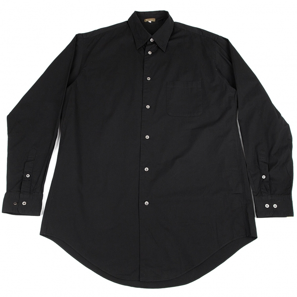 ワイズフォーメンY's for men コットンツイルベーシックシャツ 黒5
