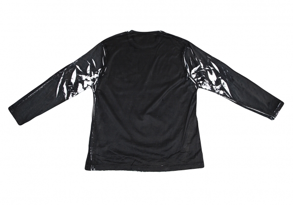 Yohji Yamamoto POUR HOMME Thumbing to hell Printed T shirt Black