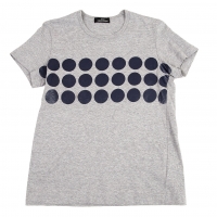  tricot COMME des GARCONS Polka Dot Printed Cotton T Shirt Grey S-M