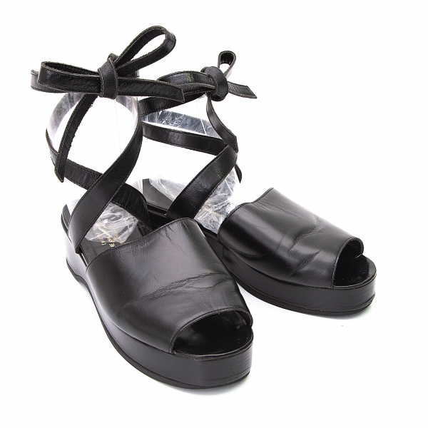 tricot COMME des GARCONS Leather Ballerina Sandal Black US 5.5 