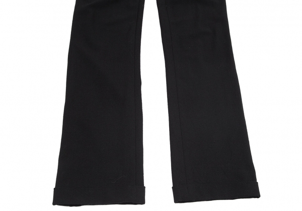 ANN DEMEULEMEESTER Stretch Double Hem Pants (Trousers) Black 38 