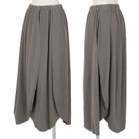 JURGEN LEHL Wool Cotton Cutting Design Skirt Grey M