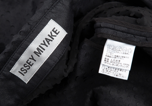 Issey Miyake Dot Punching Fake Leather Coat