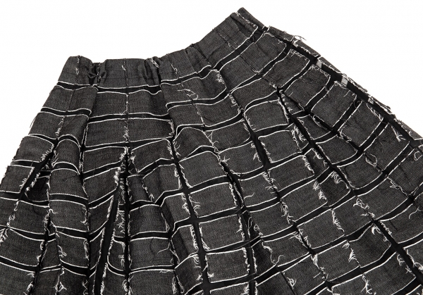 ISSEY MIYAKE HaaT Cutting Denim Paste Design Skirt Black 2 | PLAYFUL
