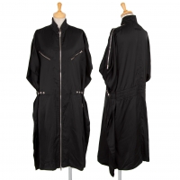  Jean-Paul GAULTIER Rayon Full Zip Coat Black 40