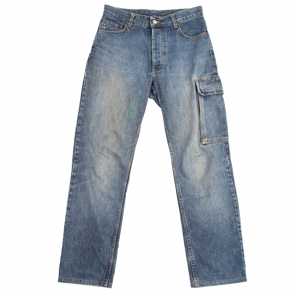 HELMUT LANG Washed Cargo Jeans (Trousers) Indigo 30 | PLAYFUL