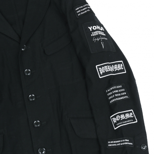 Yohji Yamamoto POUR HOMME x READY MADE I-RM Pea Long Jacket Black