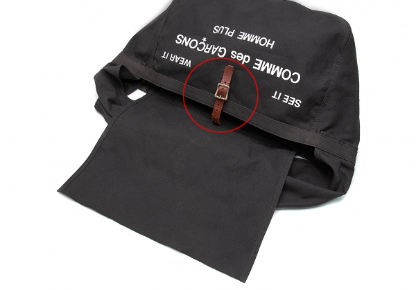 COMME des GARCONS HOMME PLUS Logo Print Shoulder Bag Black   PLAYFUL