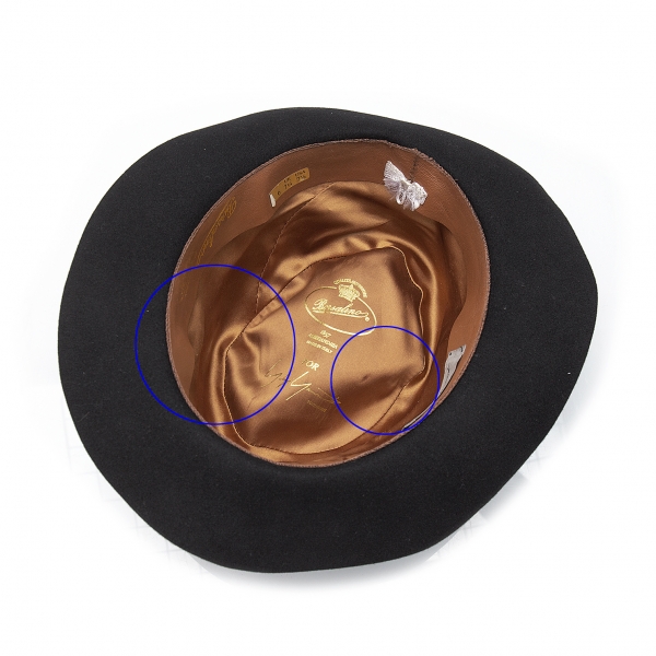 Yohji Yamamoto POUR HOMME Borsalino Felt Hat Black 59 | PLAYFUL