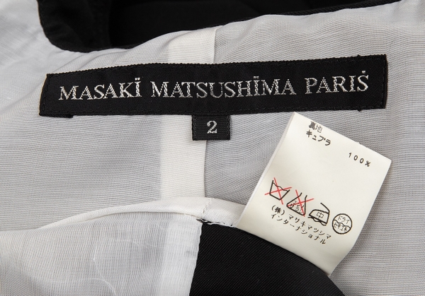 マサキマツシマMASAKI MATSUSIMA ウールギャバ半身デザインシャツ