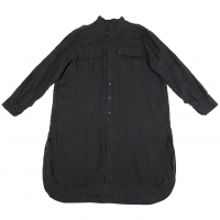  ETRO Linen Long Sleeve Shirt Black L