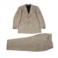  Papas Linen Tweed Jacket & Pants Beige M46/L
