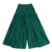  Unbranded Mesh Pleats Wide Pants (Trousers) Green S-M