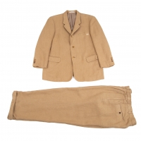  Papas Linen Summer Tweed Jacket & Pants Beige S44 L