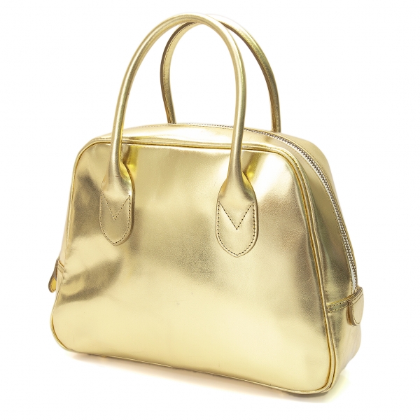 COMME des GARCONS Foil Leather Tote Bag Gold