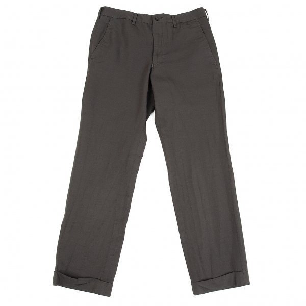  COMME des GARCONS HOMME PLUS Poly Linen Dyed Pants (Trousers) Khaki-green XS