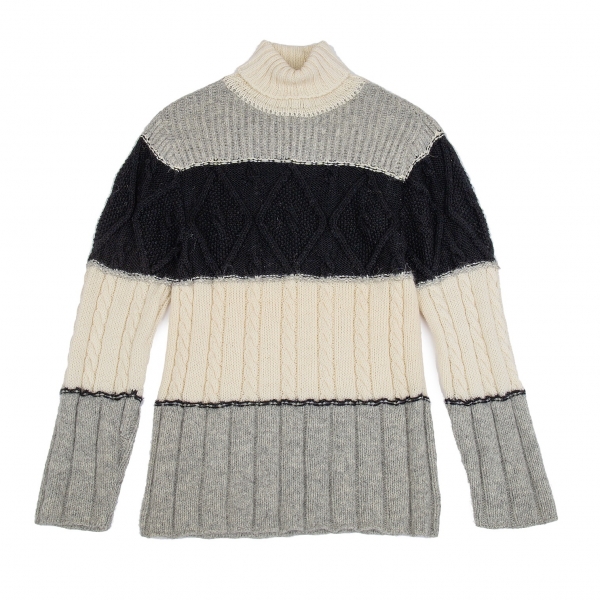 Jean-Paul GAULTIER CLASSIQUE Turtleneck Knit Sweater (Jumper) Grey 