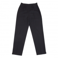  Jean-Paul GAULTIER FEMME Wool Gabardine Tapered Pants (Trousers) Black 40