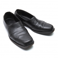  Y's Leather Slip on Shoes Black US About 6.5