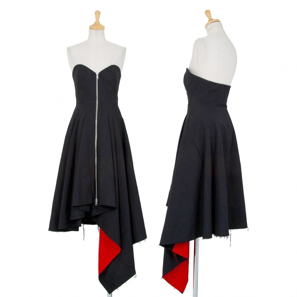 ワイズレッドレーベルY's red Label ウールギャバジップドレス 黒2