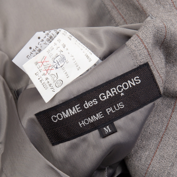 COMME des GARCONS HOMME PLUS Striped Rayon Jacket Grey M | PLAYFUL