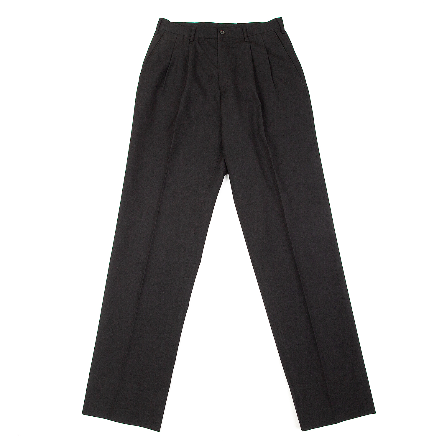 Y's for men Wool Gabardine Pants (Trousers) Black 3 | PLAYFUL