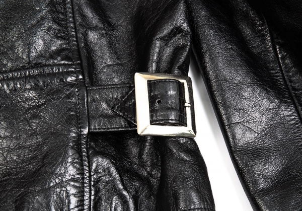 Yohji Yamamoto POUR HOMME 6.1 THE MEN Zip Leather Jacket Black M