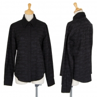  Jean-Paul GAULTIER CLASSIQUE Logo Woven Long Sleeve Shirt Black 40