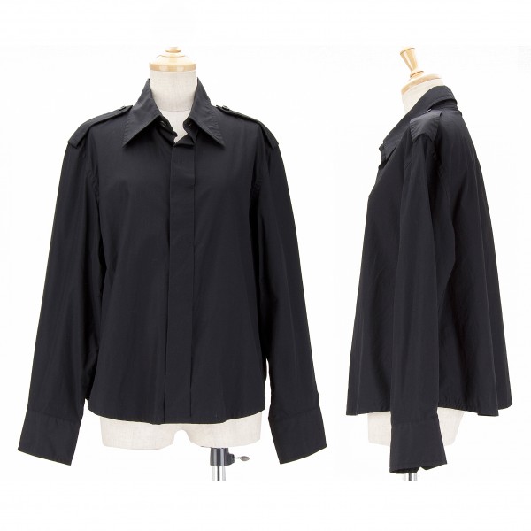 【SALE】リミフゥLIMI feu エポレットデザインシャツ 黒S