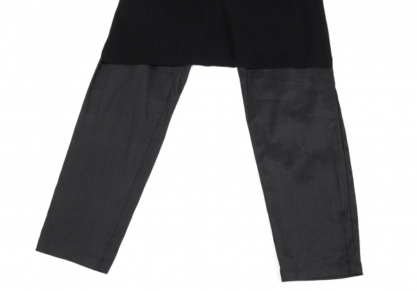 RISMAT by Y's Knit Skirt Layered Pants (Trousers) Black 1 | PLAYFUL
