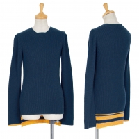  Y's Hem Line Rib Knit Sweater (Jumper) Navy 2