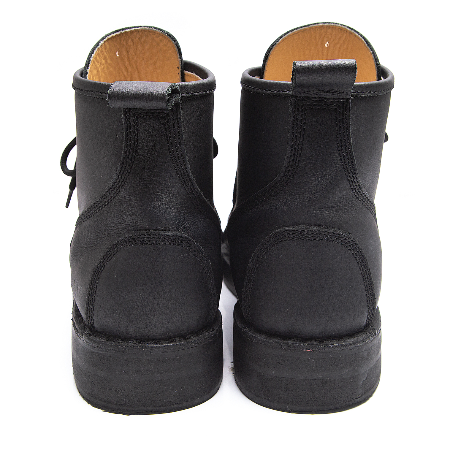 Yohji Yamamoto POUR HOMME Leather Monkey Boots Black 6 | PLAYFUL