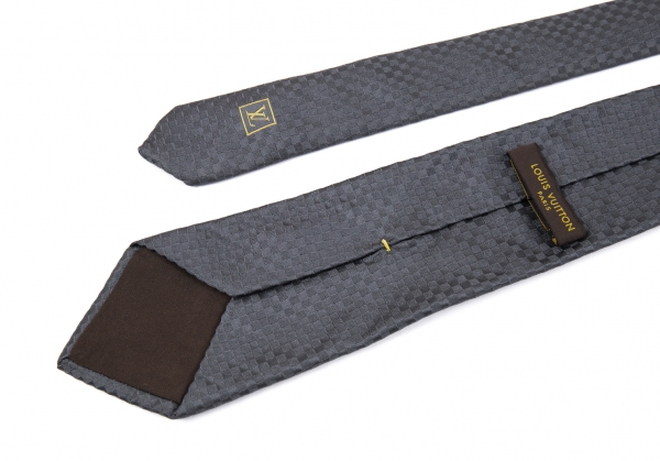 Louis Vuitton Damier Silk Tie Grey