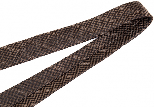 Louis Vuitton Brown Micro Damier Striped Silk Tie Louis Vuitton