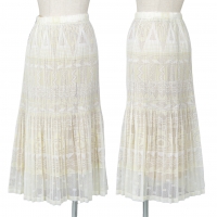  PLEATS PLEASE Lace Pleats Skirt Ivory 1