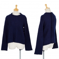  COMME des GARCONS Wool Mohair Product Dyeing Knit Sweater (Jumper) Navy XS