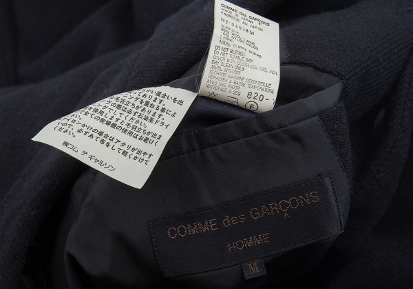COMME des GARCONS HOMME Flannel Wool 4B Jacket Navy M | PLAYFUL