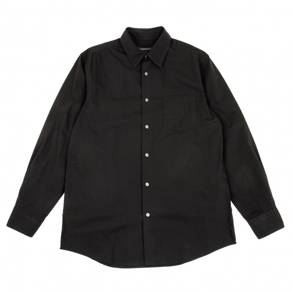 ダナキャランDKNY ストレッチコットンシャツ 黒XL