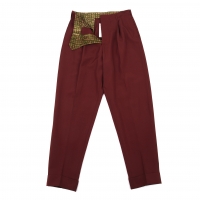  Jean-Paul GAULTIER HOMME KANJI Lining Wool Pants (Trousers) Bordeaux 48