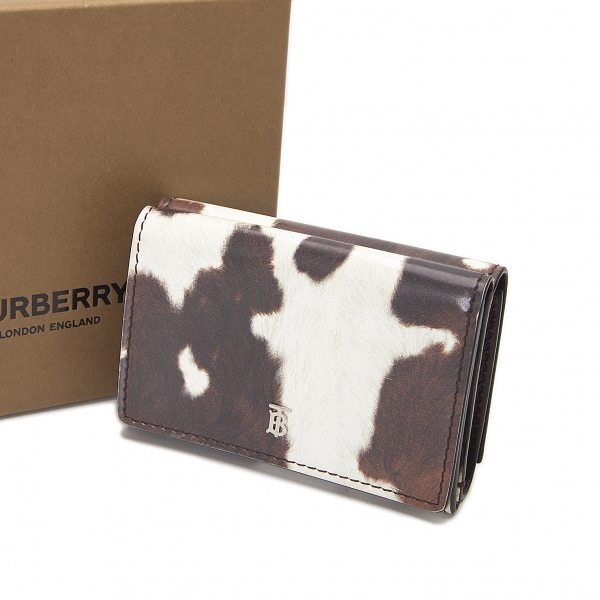 Burberry Cow Print Compact Wallet Second Hand / Selling