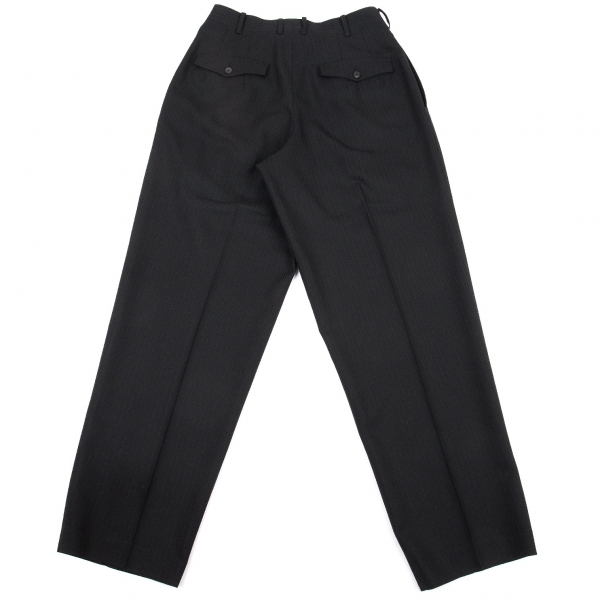 Yohji Yamamoto COSTUME D'HOMME Wool Stripe Jacket & Pants Black 4 