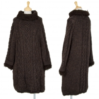  Y's Alpaca Knit Dress Brown 3