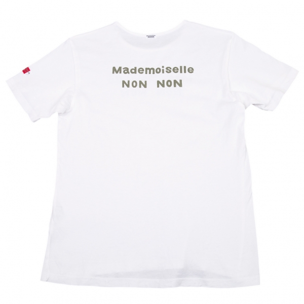 Mademoiselle NON NON Logo Printed T Shirt White S-M | PLAYFUL