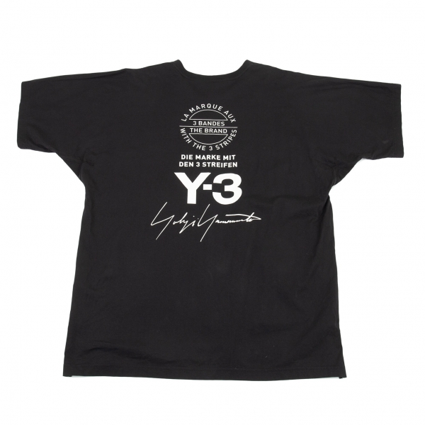 ワイスリーY-3 バックロゴプリントオーバーサイズTシャツ 黒M