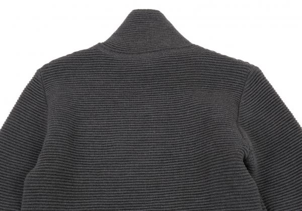 RAF SIMONS High-neck Rib Knit Sweater Grey 52 | PLAYFUL