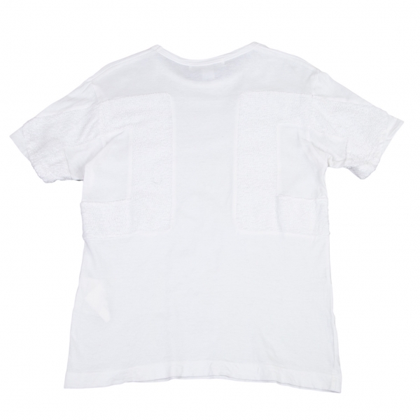 コムデギャルソン シャツCOMME des GARCONS SHIRT バックパイル切替デザインTシャツ 白S