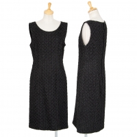  tricot COMME des GARCONS Tape Grid Design Dress Black M